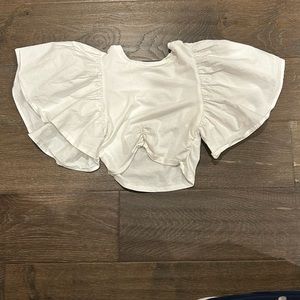 Zara Ruffle Sleeve Top